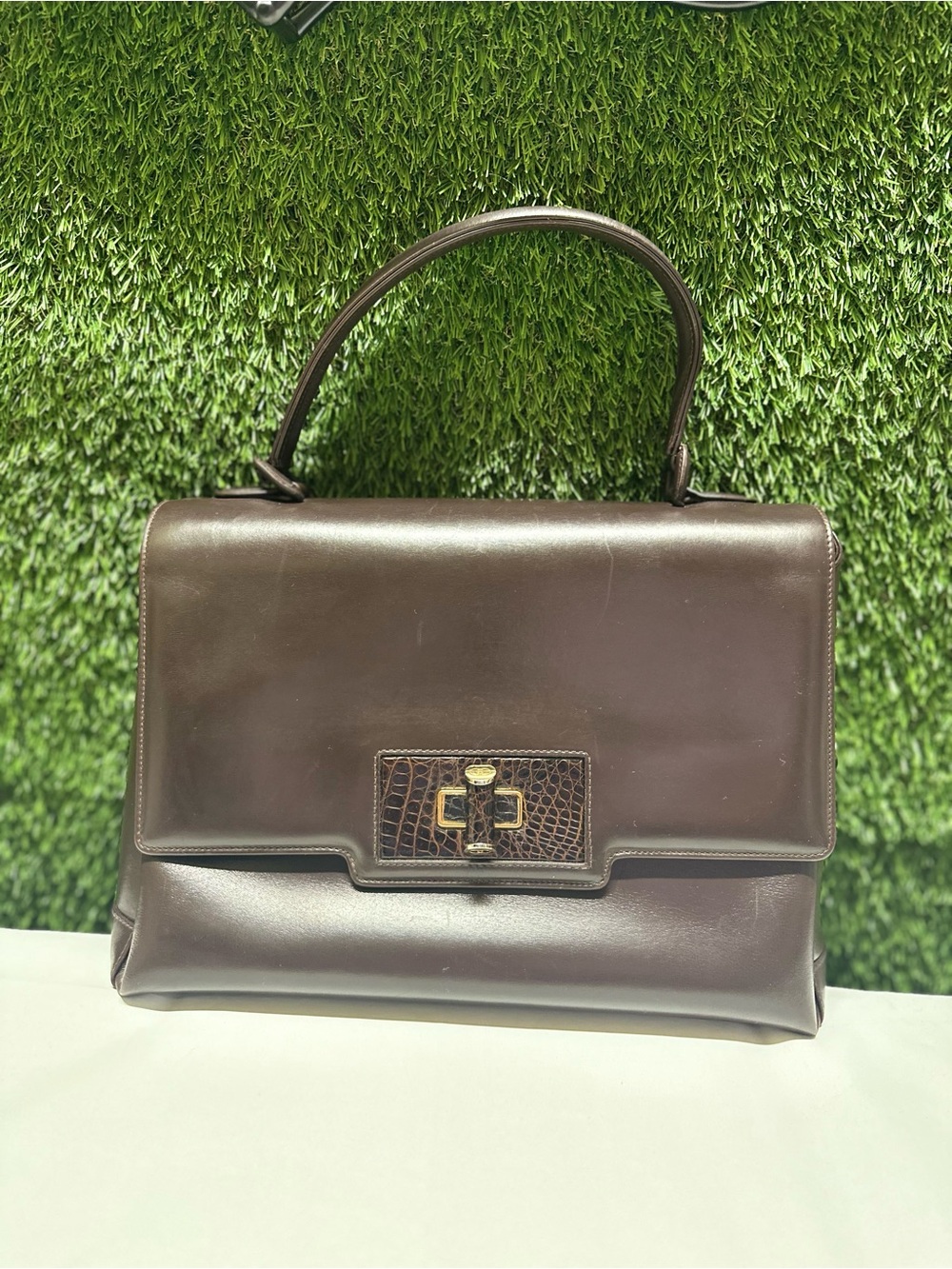 1960s/1970s Gucci Bag With Crocodile-Accented Turlock A907W2O6
